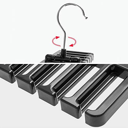 DIOMMELL 2 PCS Belts Rack, Storage Organizer, Hanger, Holder - Closet tie Racks Hangers Sturdy for Men Women, Black