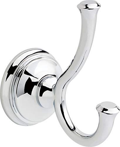 Double Towel Hook for Bathroom or Kitchen (Polished Chrome | Zinc)