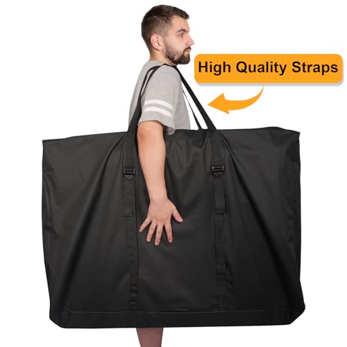 Uranshin Large Outside Zero Gravity Chair Cover with Zippers & Handles | Portable Folding Chair Storage Bag with adjustable straps, 600D Lounge Chair Carrying Bags 43" L x 11" W x 29" H, Black, 2PCS