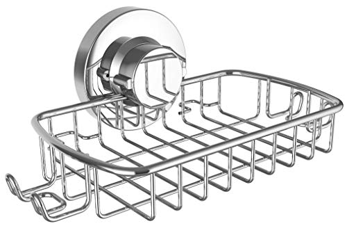 Soap Dish for Shower Suction Cup Powerful Vacuum S... (Silver | Stainless Steel)