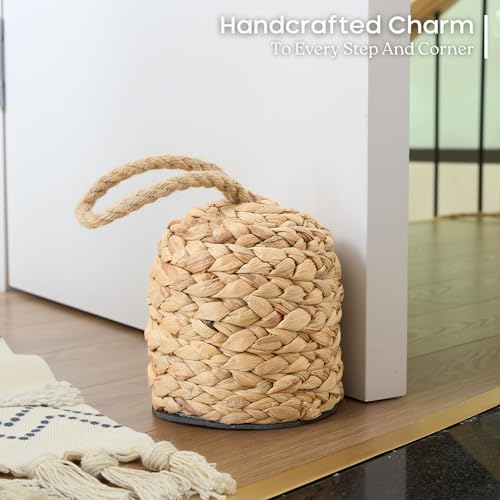 4.4lb Water Hyacinth Door Stop, Door Stopper for Bottom of Door