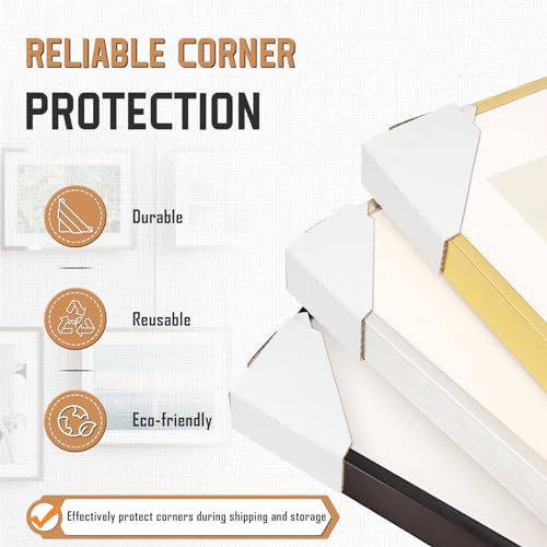 120 Pack Adjustable Cardboard Corner Protectors, F... (120 Count | White | Cardboard)