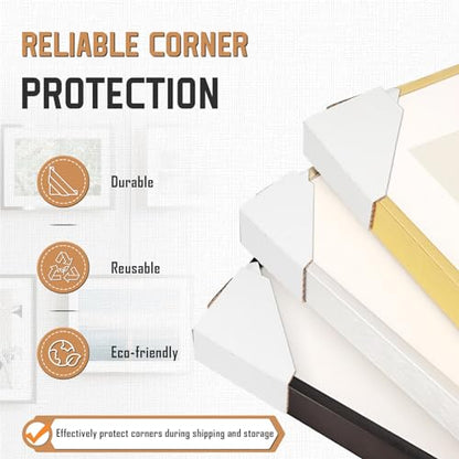 120 Pack Adjustable Cardboard Corner Protectors, F... (120 Count | White | Cardboard)