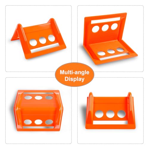 24 Pack 4" Flatbed Edge Protectors with Carrying Case, 4" Winch Ratchet Straps Plastic Corner Protectors for Flatbed Cargo Load (Orange)