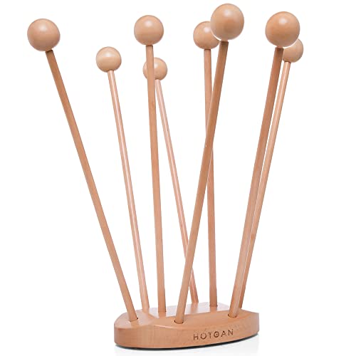 Beech Wood Plastic Bag Drying Rack (Brownish Yellow | Beech Wood)