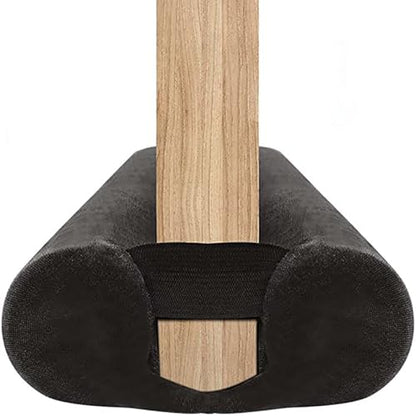 Door Draft Stopper for Doors 29-35" No Adhesive Dr... (Black | Flannel)