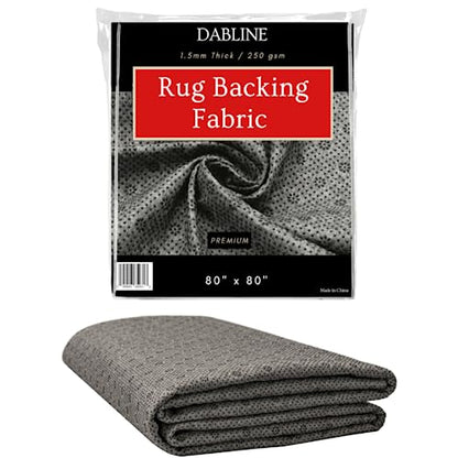 DABLINE 80" x 80" Non Slip Tufting Backing Fabric – Thick Rug Backing Pad with Vinyl Dots for Rug Tufting, Punch Needle & DIY Rug Making Supplies