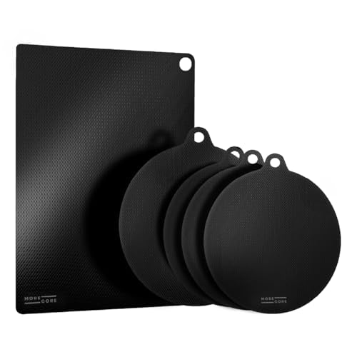 Induction Cooktop Protector Silicone Mat Hob Cover 5 Pieces | Kitchen essentials: silicone mats protect induction cooktops from scratches, spills & heat damage.