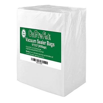 300ct Plus Quart 10"x13" Vacuum Sealer Bags BPA Free Food Storage PreCut