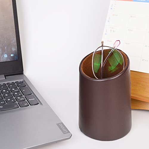 2 Pack Eyeglasses Holder PU Leather Glasses Stand Case Holder for Desks or Nightstands