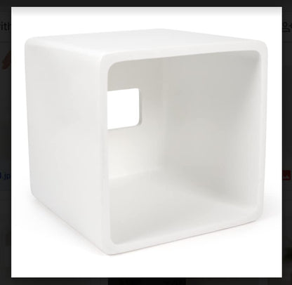 White Tissue Box Cover Square –Heavy Hand-Poured Resin Tissue Box Cover Holder –Home Decor Cube Square Tissue Box Holder with High Gloss Lacquer Finish – Stays Shiny & Won’t Move When Pulling Tissues