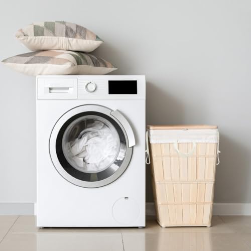 2 Pcs Laundry Basket Hamper Liner Replacement Bags, Laundry Backpack Bags | Cotton canvas Fabric, Carrying Handles & Drawstring Closure, Machine-washable, Laundry hamper removable Bags with straps