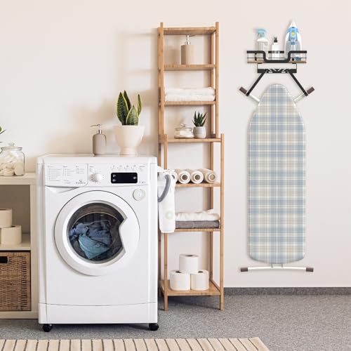 PAROTO Ironing Board Holder Wall Mount, Laundry Room Organization Storage, Black, T&V Shaped Space Saving Ironing Board Hanger for Laundry Room Decor and Accessories