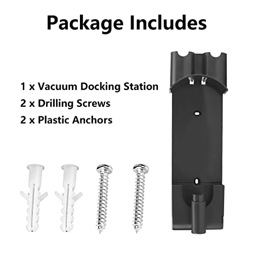 Docking Station Accessory Wall Mount for Dyson V7 V8 Cordless | Sturdy wall mount holds vac & tools, includes screws & anchors for quick install, replaces #967741-01，by Improvedhand
