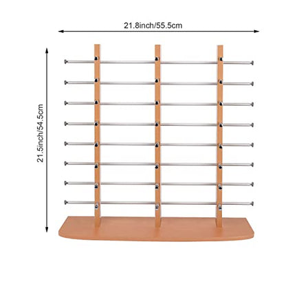 Polmart Sunglass / Eyewears Display Stand,Maple (Triple-Tower, 24-Pair Capacity)