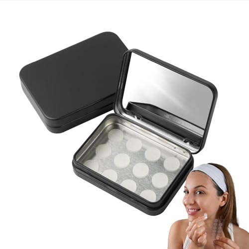 Zit Patches Storage Case - Matte Black Metal - Com... (2 Count | Black | Metal)