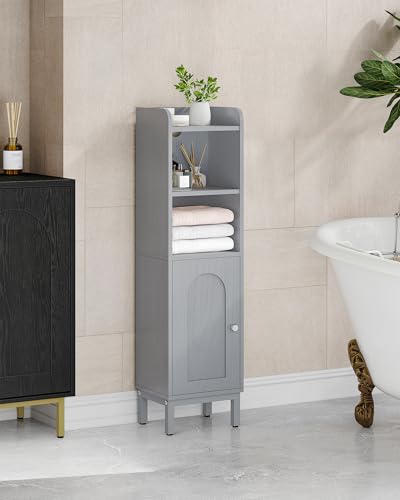 Bathroom Storage Cabinet, Small Corner Floor Cabin... (Grey)