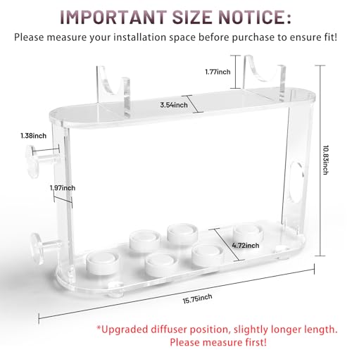 Affogato Storage Holder Compatible with Shark FlexStyle HD430C, Desktop Organizer for Storage Attachments, Acrylic Hairdryer Rack with Cord Hanger for Accessories Curlers Brushes Diffuser
