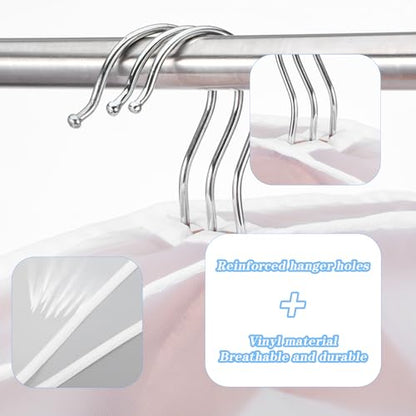 Shoulder Covers for Hanging Clothes, 15 Pack Clear Shoulder Cover Breathable Garment Dust Covers Protectors 2" Gusset for Suit, Coats, Jackets, Dress, Closet Storage, 24'' x 12" x 2"