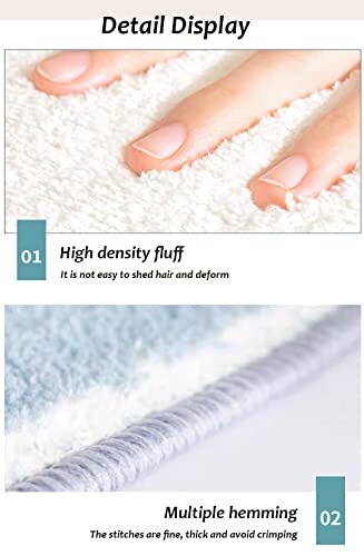 Cute Rainbow Sugar Colors Bathroom Rugs Non-Slip Washable Absorbent Plush Microfiber Floor Doormats Bath Mat Super Soft for Entrance Decoration Indoor Water Absorption (Green, 50 * 80cm)