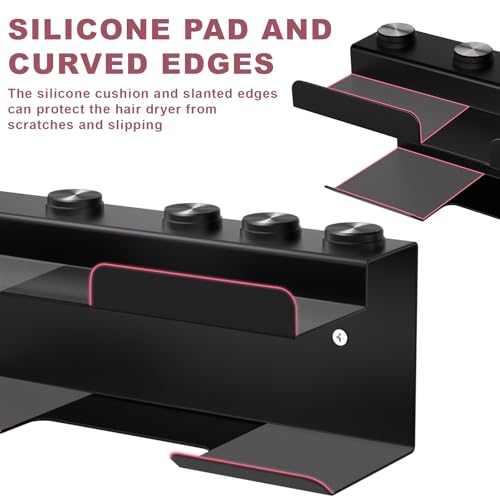 Wall Mount for Shark FlexFusion and FlexStyle, Cord Hanger | Organizer for curling wand, curlers, brushes, diffuser and attachments; space-saving accessory storage for bathroom use