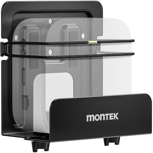 monTEK Adjustable Cable Box Wall Mount up to 11 LBS, Wide | Small Devices Wall Mount, Modem Mount, For WiFi Router, DVD Player, Mini PC, Game Consoles & Streaming Media Devices