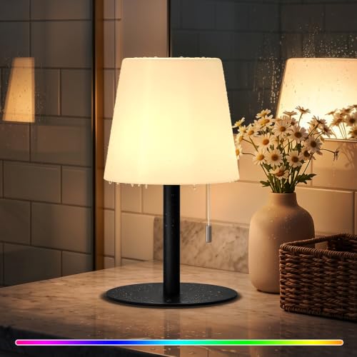 Shower Lamp Rechargeable Cordless Light Waterproof... (1PC Black | Metal, Plastic)
