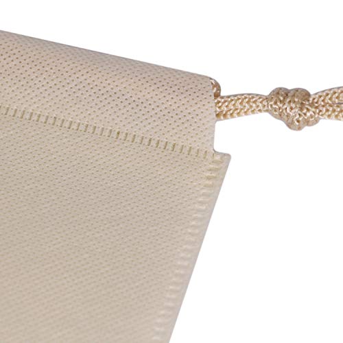 DIOMMELL 10 Pack Jumbo Dustproof Drawstring Bags Dust Covers Large Non-Woven Fabric Cloth Storage Pouch String Bag for Handbags Purses, Beige