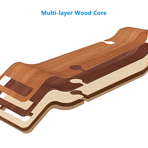 Corsica Luxury Wood Tub Caddy, Walnut Color, Comfortable Bath with 2 Wine Glass Holders, Fits Most Freestanding Tubs