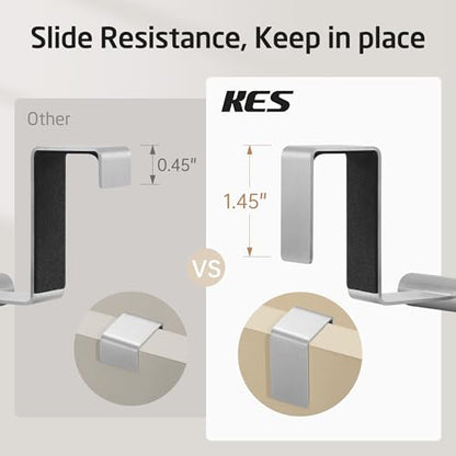 KES Over The Cabinet Door Towel Rack, Kitchen Towel Holder, 2 Pack | Anti-Wobble Stable Fit, Fit Doors Under 1" Thick, SUS304 Stainless Steel Bars for Dish Hand Towels, Brushed Finish