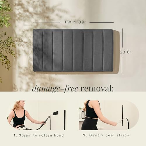 Hearth & Harbor Wall Mounted Twin Headboard Only, Bed Headboard Twin Size