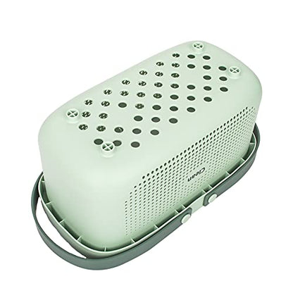 Plastic Storage Basket with Handle Portable Shower Caddy Tote Organizer Basket Bin for Bathroom Kitchen Dorm Room Bedroom, Green | Sturdy Drainage Large Capacity Organizer Basket with Silicone Handles for Bathroom Kitchen Bedroom College Dorm Essentials