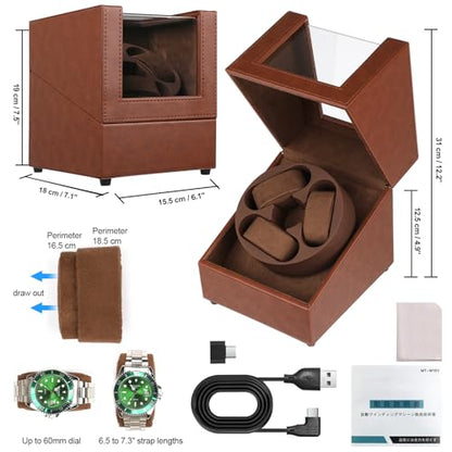 Watch Winder for 3 Automatic Watches,Japanese Quiet Motor