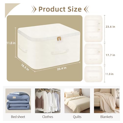 Ultra Space Saving Self Compression Organizer, Comforter Storage Bag for Clothes, Blankets, Pillows, Duvet, Comforters, Bedding Sets and Much More (Gray,X-L - 54 * 42 * 60cm)