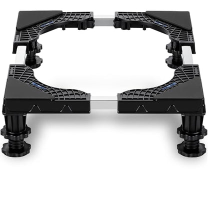 Mini Fridge Stand Riser, Adjustable Base for Small Refrigerator | Universal Fit with 4 Sturdy Feet, 400lbs for Washer, Dryer, Freezer, Portable AC & Appliances, Easy-to-Install, Black