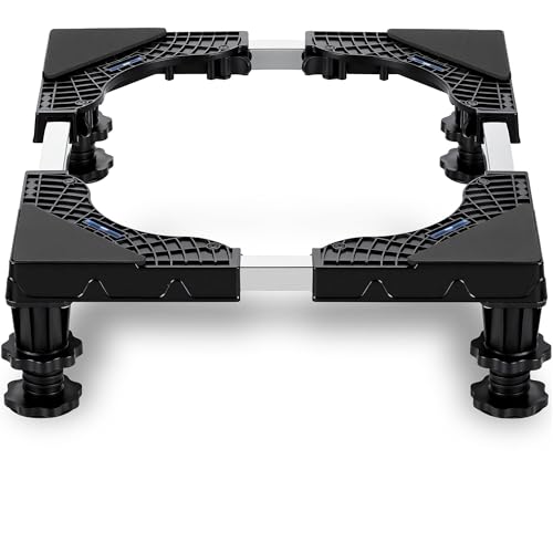 Mini Fridge Stand Riser, Adjustable Base for Small... (‎Black)