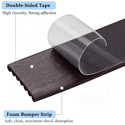 3.14in x 16.4ft Baby Proofing Corner & Edge Protector,Soft Foam Heavy-Duty Bumper with Strong Adhesive,Safety Guard for Furniture,Fireplace,Table,Desk and Cabinet(Brown)