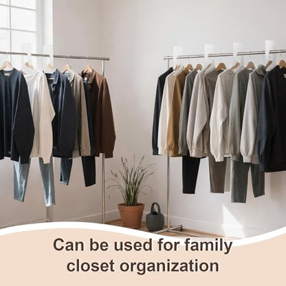 50 Pack Clothing Rack Size Dividers 9-5/16 x 3-3/4 in Blank Large Rectangle Clothing Rack Hanger Divider Clothe Organization Tags Label for Wardrobe Retail Store Boutique Supplie(White)