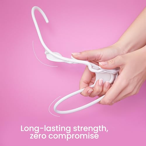 Utopia Home Plastic Hangers 30 Pack – Space Saving Clothes Hanger White | Durable & strong | Closet organizer & storage | Ideal for apartments, dorms & stocking stuffers