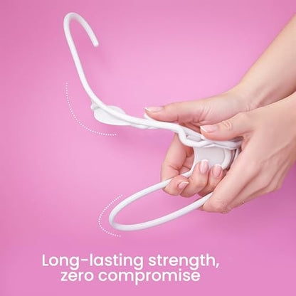 Utopia Home Plastic Hangers 30 Pack – Space Saving Clothes Hanger White | Durable & strong | Closet organizer & storage | Ideal for apartments, dorms & stocking stuffers