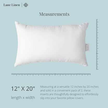 12x20 Pillow Insert - Pack of 2 White Decorative P... (2 Count | White)