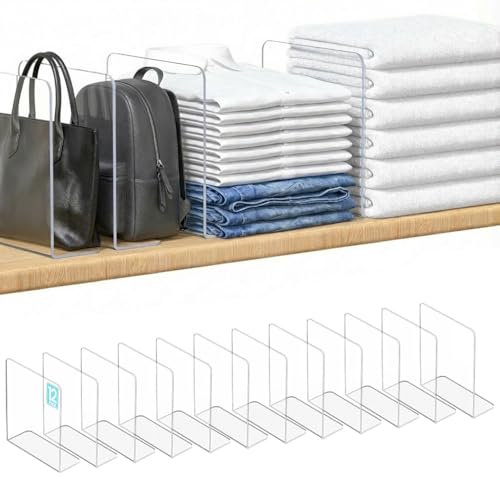 OKPOW Shelf Dividers for Closet Organization: 12 P...