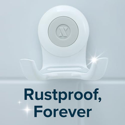 SlipX Solutions Power Lock Suction Cup Shower Hook, Phone Holder, 2 Pack | Quick Tool-Free Installation, Patented Suction Cup, Waterpoof, Rust-Proof, Holds Razor, Loofah, Phone, & More In Shower