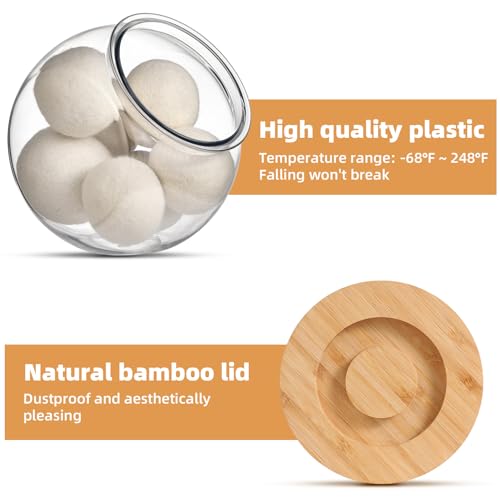 Laundry Pod Container,Dryer Ball Holder Dispenser,Laundry Room Organization | 0.85 Gal Plastic Dishwasher Pod Dispenser,Fabric Softener Dispenser Ball