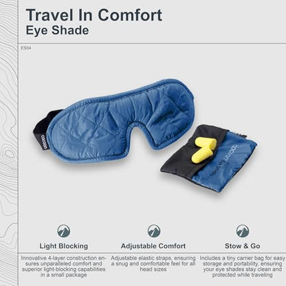 COCOON - Premium - Eye Shade, Sleep Eye Mask for Men Women, Light Blocking, Foam Ear Plugs - Indigo Blue