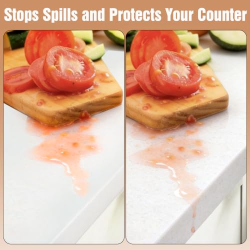 Silicone Mat for Kitchen Counter with Edge Protect... (Translucent | Silicone)