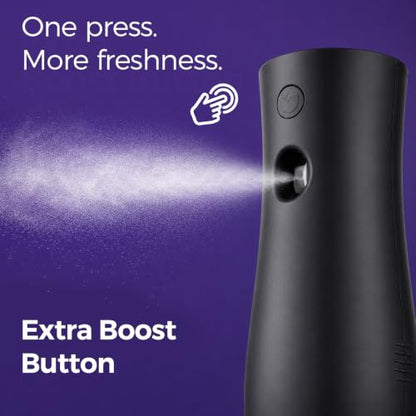 Stardrix Automatic Air Freshener Spray Dispensers 2-Pack, Battery Operated Aerosol Sprayer, Wall Mounted & Freestanding, 3 Auto Scent Release Time Settings for Home and Commercial Place, Black