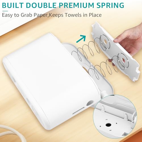 Multifold Paper Towel Dispenser Countertop, White | Commercial Hand Towel and Napkin Holder, Non-Slip ABS Base, Fits Trifold, C-Fold and Z-Fold Towels