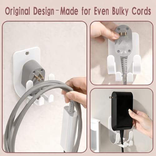 Dyson Airwrap Holder, Aluminum Curling Iron Holder Wall Mount for Dyson Airwrap/Airstraight/Shark Flex Style, Flat IronHolder for Bathroom Storage, White Chochoyah