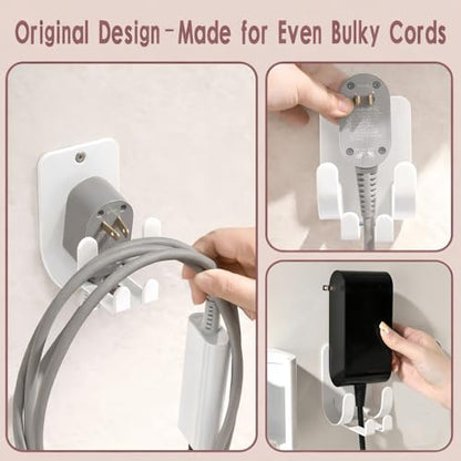 Dyson Airwrap Holder, Aluminum Curling Iron Holder Wall Mount for Dyson Airwrap/Airstraight/Shark Flex Style, Flat IronHolder for Bathroom Storage, White Chochoyah
